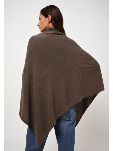 AUTHENTIC CASHMERE Kasjmieren poncho "Carra" bruin