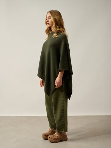 AUTHENTIC CASHMERE Kaschmir-Poncho in Khaki