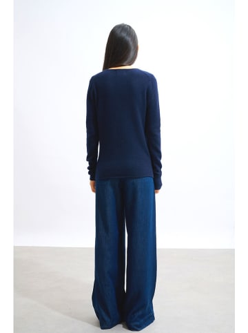 AUTHENTIC CASHMERE Kaszmirowy sweter "Chelsea" w kolorze granatowym