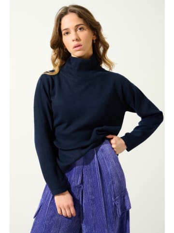 AUTHENTIC CASHMERE Kaszmirowy sweter "Cheviot" w kolorze granatowym