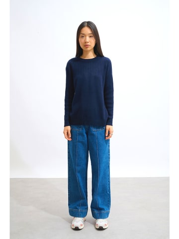 AUTHENTIC CASHMERE Kaszmirowy sweter "Daria" w kolorze granatowym