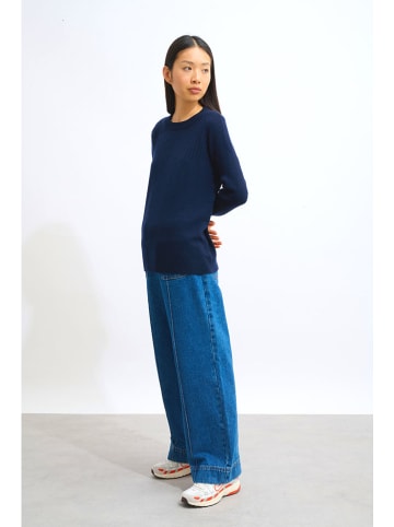 AUTHENTIC CASHMERE Kaszmirowy sweter "Daria" w kolorze granatowym