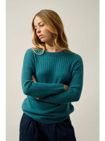 AUTHENTIC CASHMERE Kaszmirowy sweter "Daria" w kolorze morskim