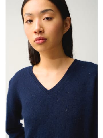 AUTHENTIC CASHMERE Kaszmirowy sweter "Doty" w kolorze granatowym