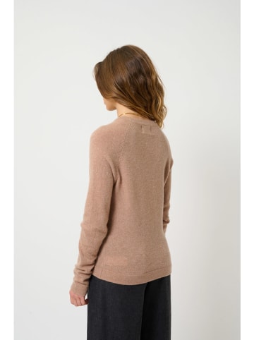 AUTHENTIC CASHMERE Kasjmieren trui "Ecrin" lichtbruin