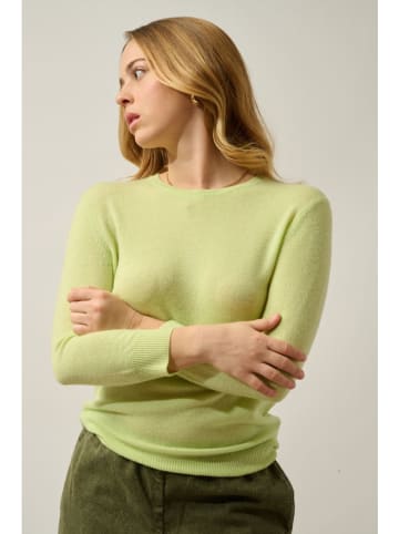 AUTHENTIC CASHMERE Kasjmieren trui "Estaris" lichtgroen