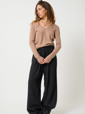 AUTHENTIC CASHMERE Kasjmieren trui "Galise" lichtbruin