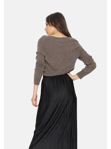 AUTHENTIC CASHMERE Kachmir-Pullover "Giusalet" in Braun