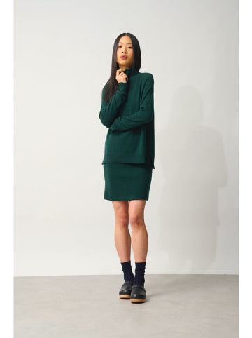 AUTHENTIC CASHMERE Kasjmieren coltrui donkergroen