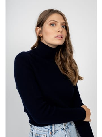 AUTHENTIC CASHMERE Kasjmieren coltrui "Suzie" donkerblauw