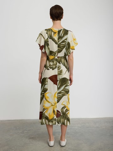 BGN Kleid in Grün/ Creme