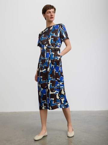 BGN Sukienka w kolorze niebiesko-kremowo-brązowym