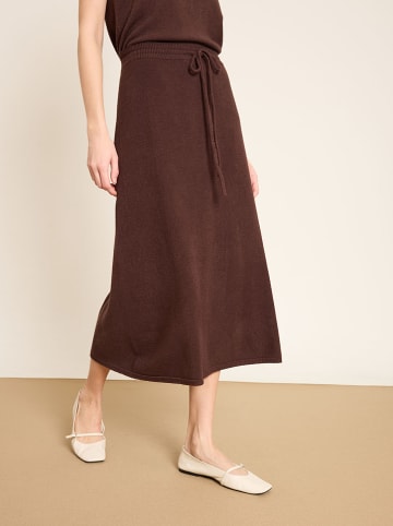 BGN Spódnica dzianinowa w kolorze brązowym