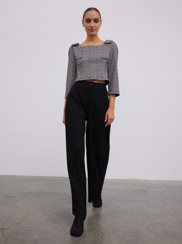 BGN Bluse in Grau/ Schwarz