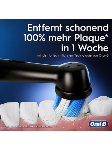 Oral-B 2tlg. Set: Elektr. Zahnbürsten "iO Series 3" in Schwarz/ Hellblau