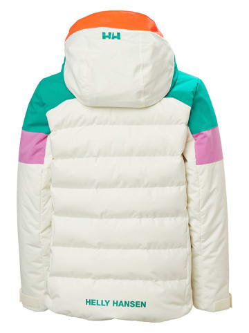 Helly Hansen Kurtka narciarska "Diamond" w kolorze turkusowo-fioletowo-kremowym