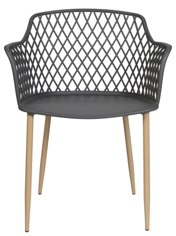 THE HOME DECO FACTORY 2-delige set: stoelen "Malaga" antraciet - (B)54 x (H)80 x (D)62 cm