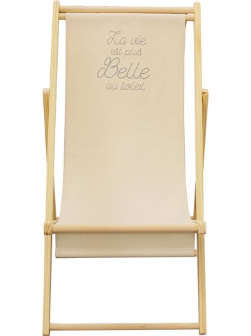 Garden Spirit Ligstoel "La Vie Est Belle" beige - (B)55 x (H)79 x (D)94 cm