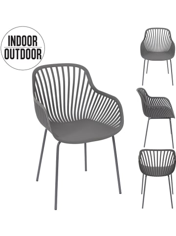 Garden Spirit 2-delige set: buitenfauteuil "Ibiza" grijs - (B)54 x (H)84 x (D)53 cm