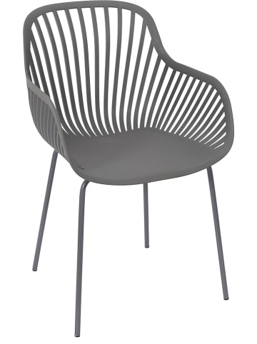 Garden Spirit 2-delige set: buitenfauteuil "Ibiza" grijs - (B)54 x (H)84 x (D)53 cm