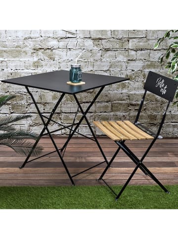 Ethnical Life Gartentisch in Schwarz - (B)70 x (H)70 x (T)71 cm