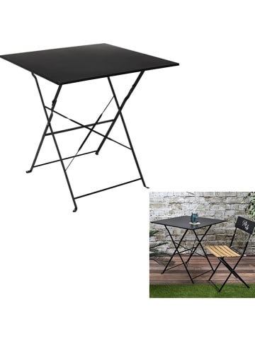 Ethnical Life Stolik ogrodowy w kolorze czarnym - 70 x 70 x 71 cm