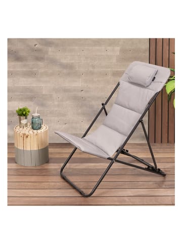 Garden Spirit Leżak "Corfou" w kolorze szarym - 55 x 89 x 81 cm