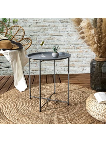 Garden Spirit Bijzettafel "Sienna" grijs - (H)50 x Ø 47 cm