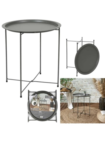 Garden Spirit Beistelltisch "Sienna" in Khaki - (H)50 x Ø 47 cm