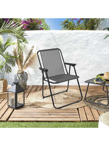 Garden Spirit Klapstoel "Pilante" antraciet - (B)51 x (H)75 x (D)60 cm