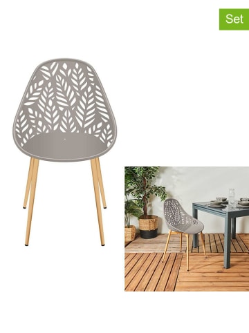 Garden Spirit 4er-Set: Stühle ''Lucena'' in Taupe - (B)53,3 x (H)83,4 x (T)52,3 cm