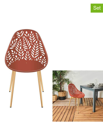 Garden Spirit 4-delige set: stoelen "Lucena" terracotta - (B)53,3 x (H)83,4 x (D)52,3 cm
