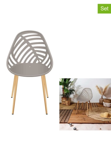 Garden Spirit 4er-Set: Stühle ''Alameda'' in Taupe - (B)52,3 x (H)86,5 x (T)49 cm