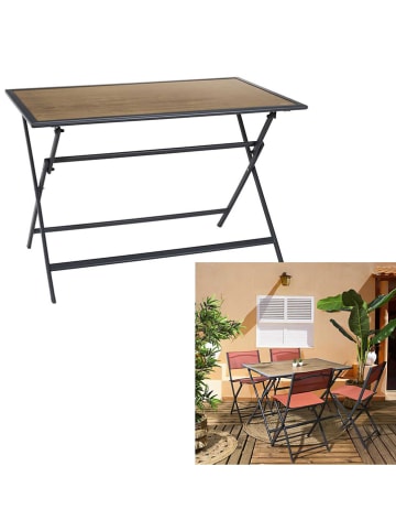 Garden Spirit Gartentisch in Hellbraun/ Schwarz - (B)110 x (H)71 x (T)70 cm