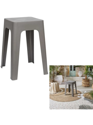 Ethnical Life Hocker in Grau - (B)34,5 x (H)47 x (T)34,5 cm