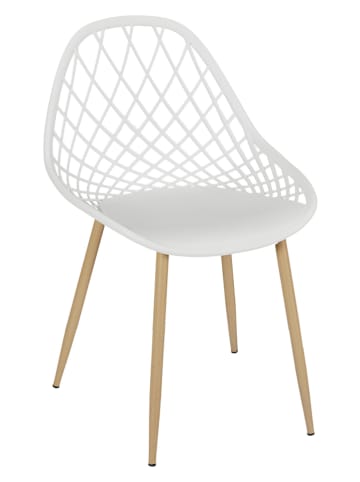 Garden Spirit Krzesła ogrodowe (4 szt.) "Malaga" w kolorze białym - 90 x 90 x 90 cm