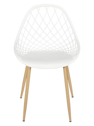 Garden Spirit 4-delige set: tuinstoelen "Malaga" wit - (B)24 x (H)90 x (D)90 cm