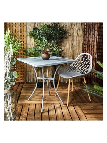 Garden Spirit 4-delige set: tuinstoelen "Malaga" grijs - (B)90 x (H)90 x (D)90 cm