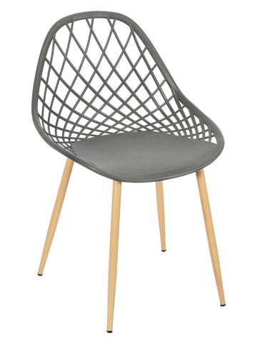 Garden Spirit 4-delige set: tuinstoelen "Malaga" grijs - (B)90 x (H)90 x (D)90 cm