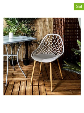 Garden Spirit 4er-Set: Gartenstühle "Malaga" in Taupe - (B)90 x (H)90 x (T)90 cm