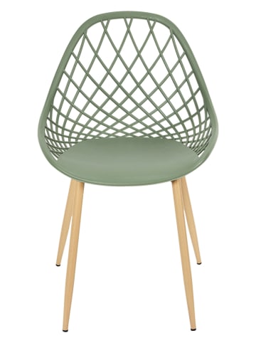 Garden Spirit 4-delige set: tuinstoelen "Malaga" groen - (B)24 x (H)90 x (D)90 cm