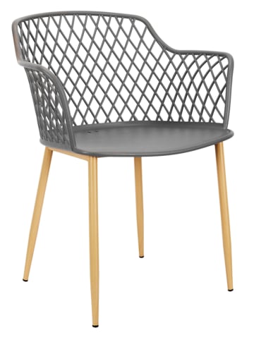 Garden Spirit 4-delige set: tuinstoelen "Malaga" grijs - (B)62 x (H)80 x (D)54 cm