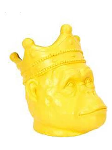 Garden Spirit Stojak "Orangoutan" w kolorze żółtym na rośliny - 38 x 38,5 x 29,5 cm