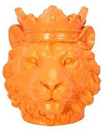 Garden Spirit Pflanzenhalter "Lion" in Orange - (B)30 x (H)35 x (T)29 cm