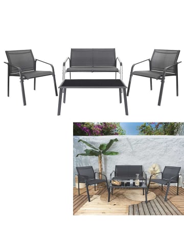 Garden Spirit 4-częściowy zestaw mebli ogrodowych ''Naxos'' w kolorze szarym