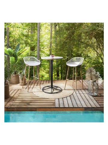 Garden Spirit 2-delige set: barkrukken wit - (B)45,5 x (H)88 x (D)47,6 cm