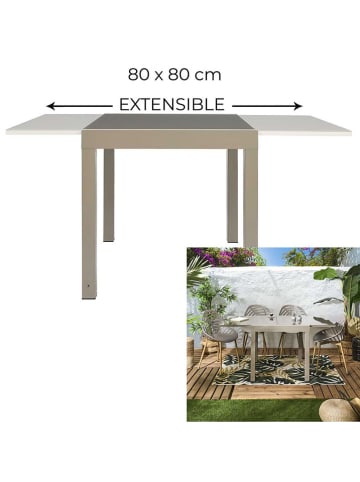 Garden Spirit Gartentisch ''Haria'' in Beige - (B)80 x (H)75 x (T)80 cm