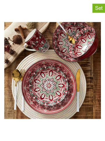 Garden Spirit 4-delige set: placemats crème - Ø 34 cm