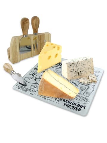 COOK CONCEPT 5tlg. Käse-Set in Silber/ Braun