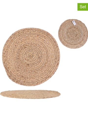 Garden Spirit 2-delige set: placemats lichtbruin - Ø 38 cm
